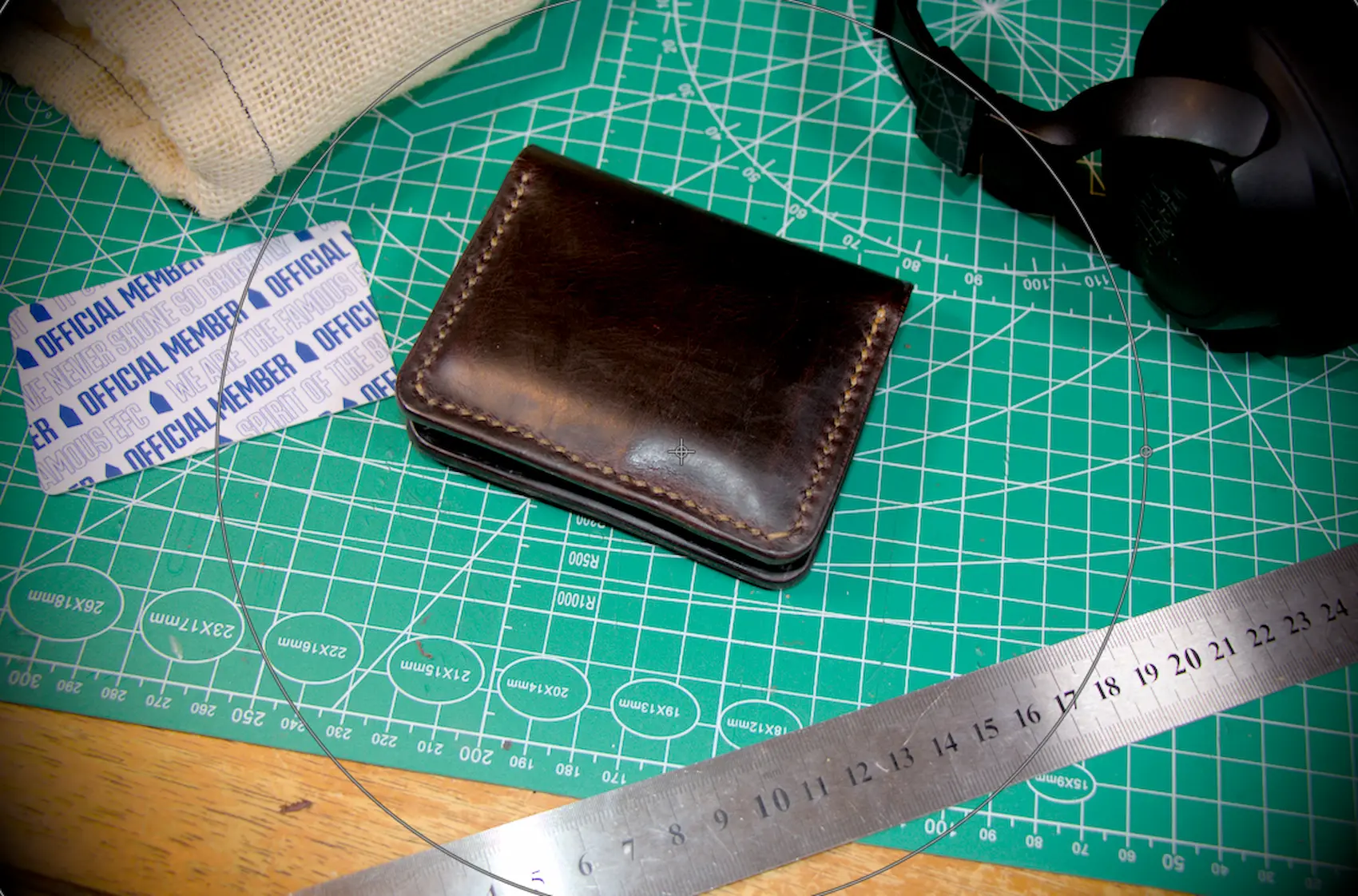 Handmade leather wallet UK Badalassi Carlo brown